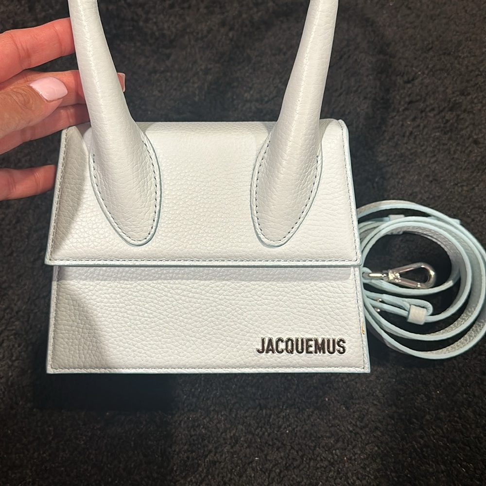 Jacquemus - light Blue Le Chiquito Moyen Top Handle - Picture 12 of 14